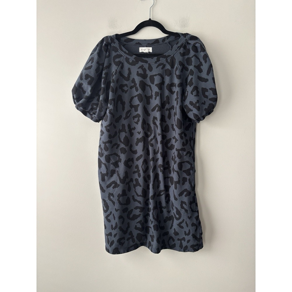 Anthropologie Velvet Graham & Spencer Jersey Animal Print Dress Size Large - Picture 3 of 8